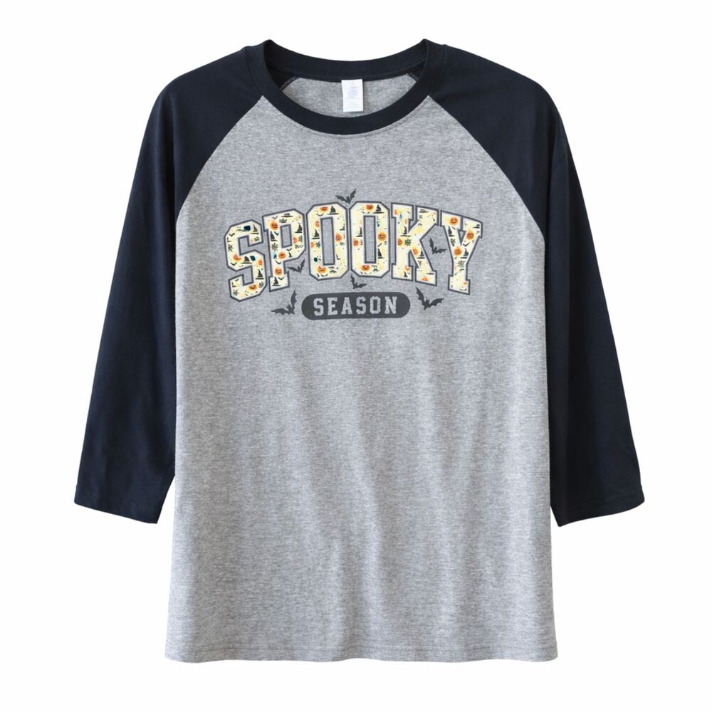 Spooky 3/4 Sleeve Raglan Top